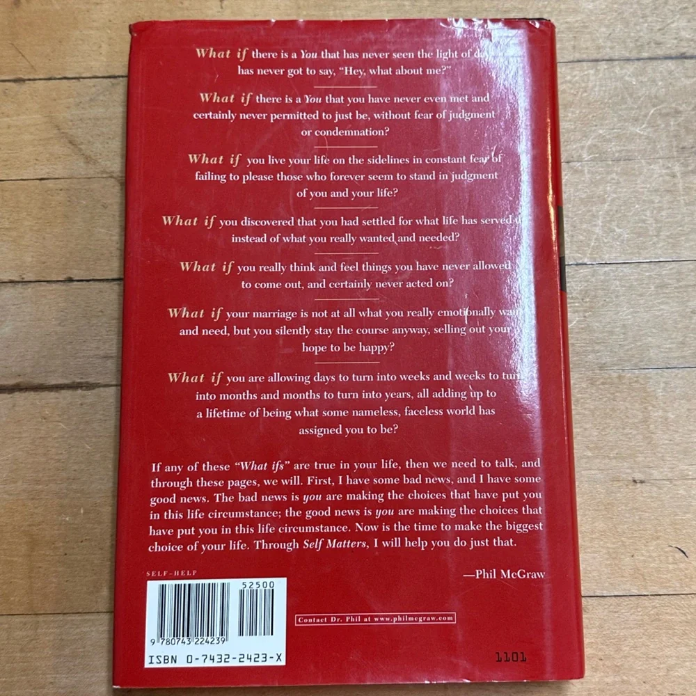 Dr Phil Self Matters Self Help Hardback Book